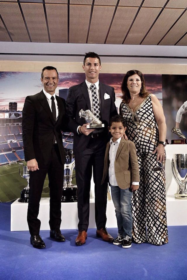 Ronaldo with his family